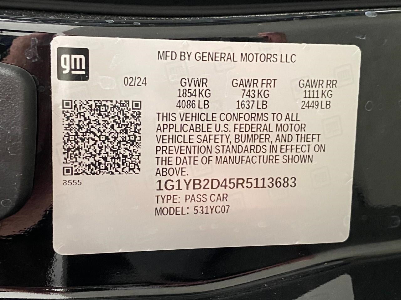 2024 Chevrolet Corvette 2dr Stingray Cpe w/2LT