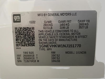 2022 Chevrolet Traverse AWD 4dr LT Leather