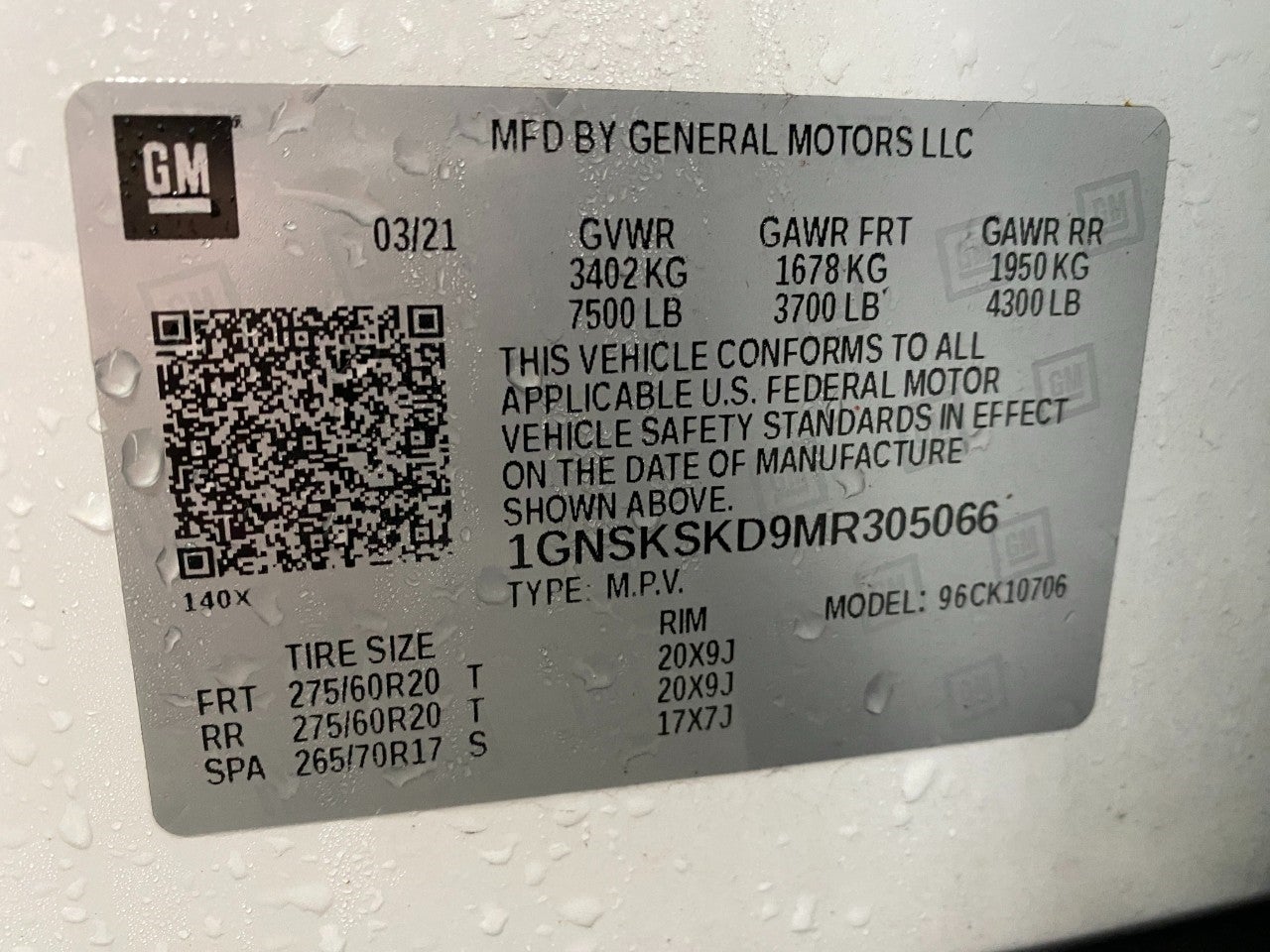 2021 Chevrolet Tahoe 4WD 4dr Premier