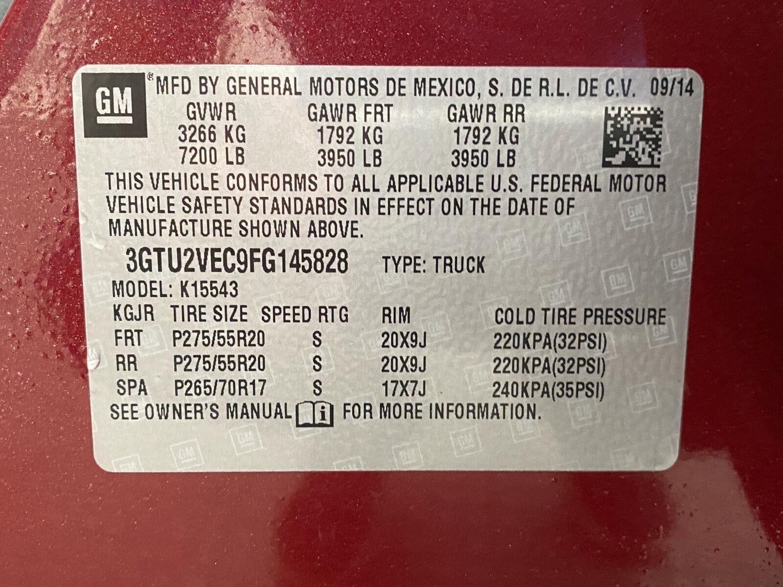 2015 GMC Sierra 1500 4WD Crew Cab 143.5 SLT
