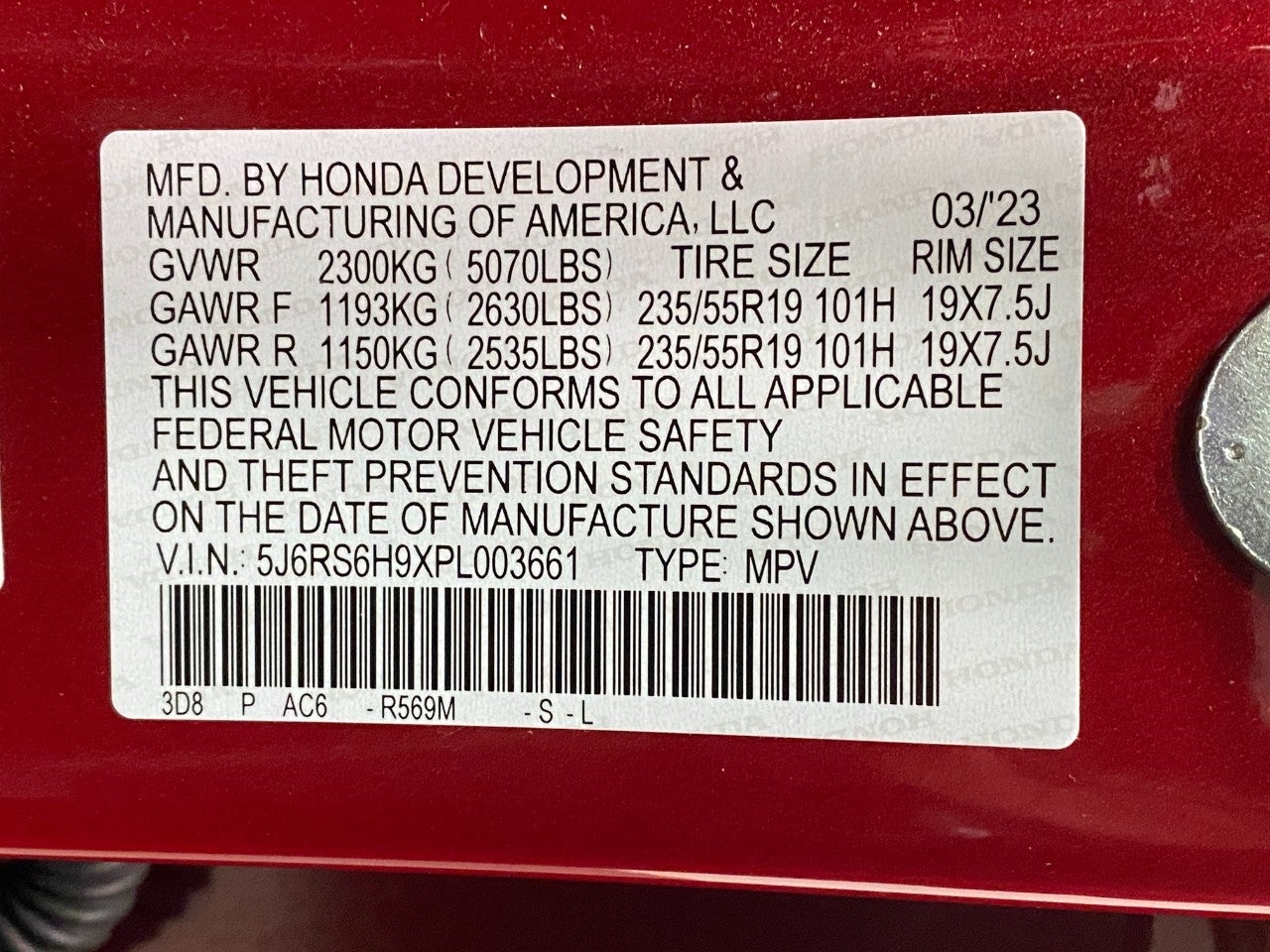 2023 Honda CR-V Hybrid Sport Touring AWD