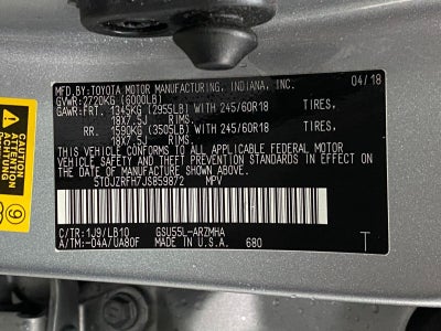 2018 Toyota Highlander XLE V6 AWD