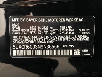 2022 BMW X5 xDrive40i Sports Activity Vehicle