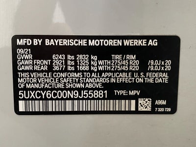 2022 BMW X6 xDrive40i Sports Activity Coupe