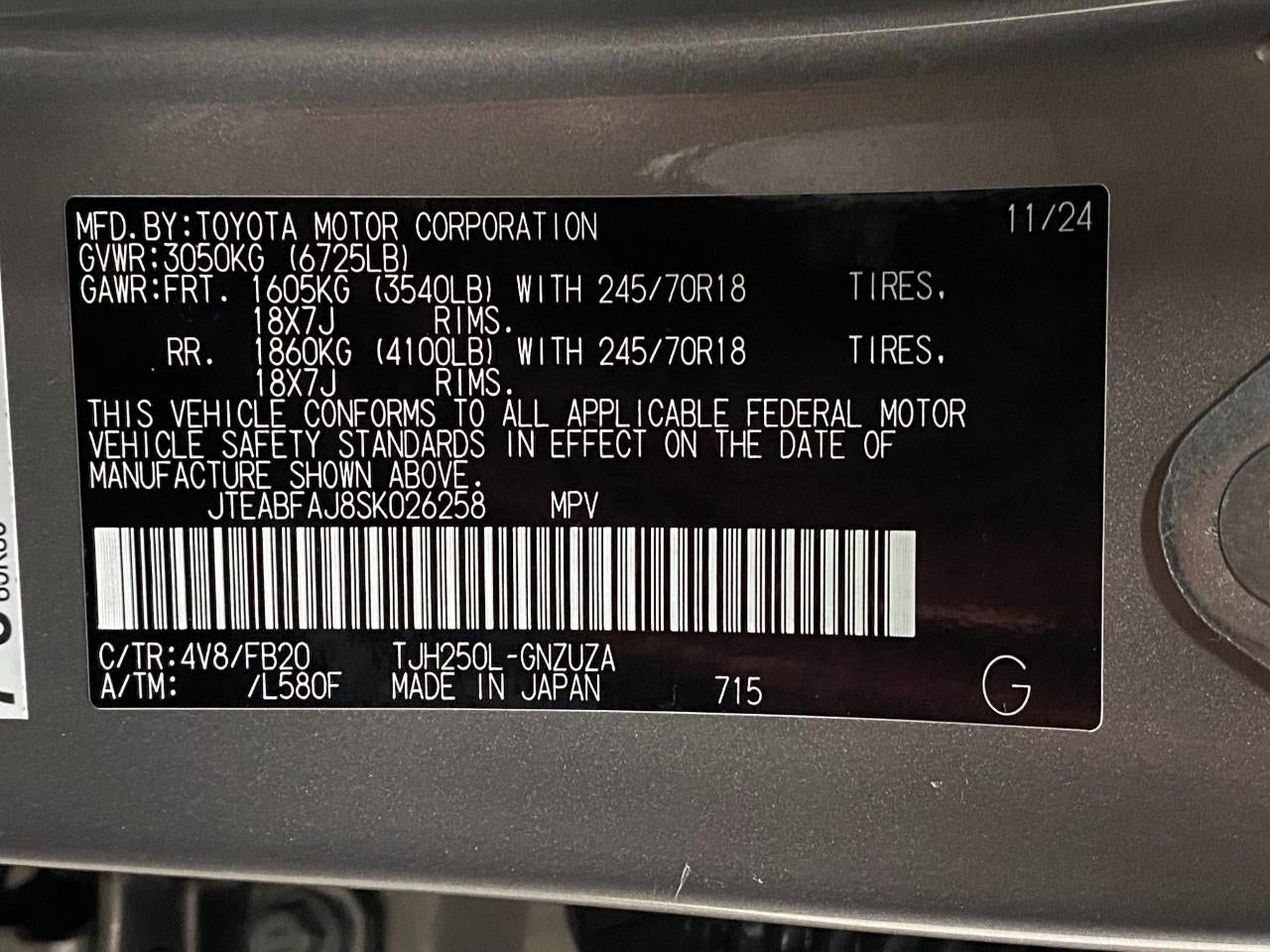 2025 Toyota Land Cruiser 4WD
