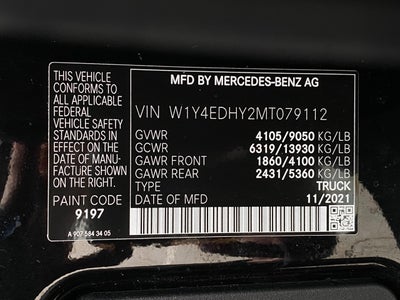 2021 Mercedes-Benz Sprinter Cargo Van 2500 High Roof V6 170 Extended RWD