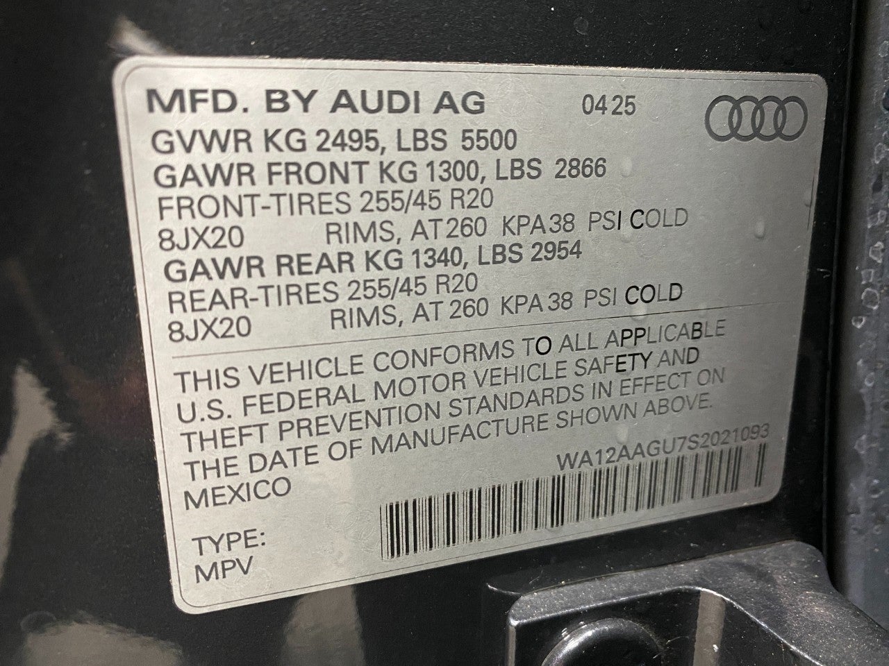2025 Audi Q5 Premium Plus 2.0 TFSI quattro