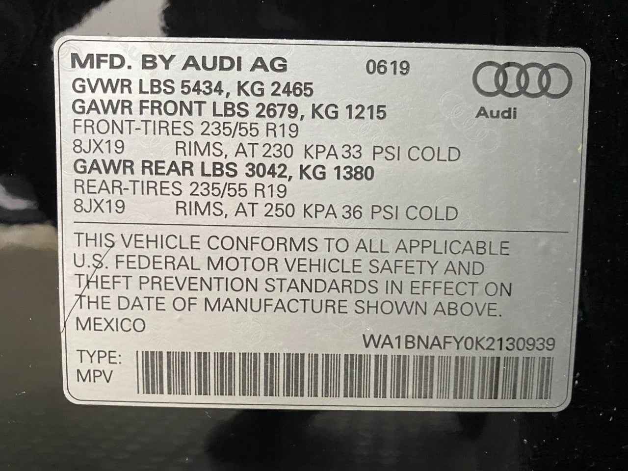 2019 Audi Q5 Premium Plus 45 TFSI quattro