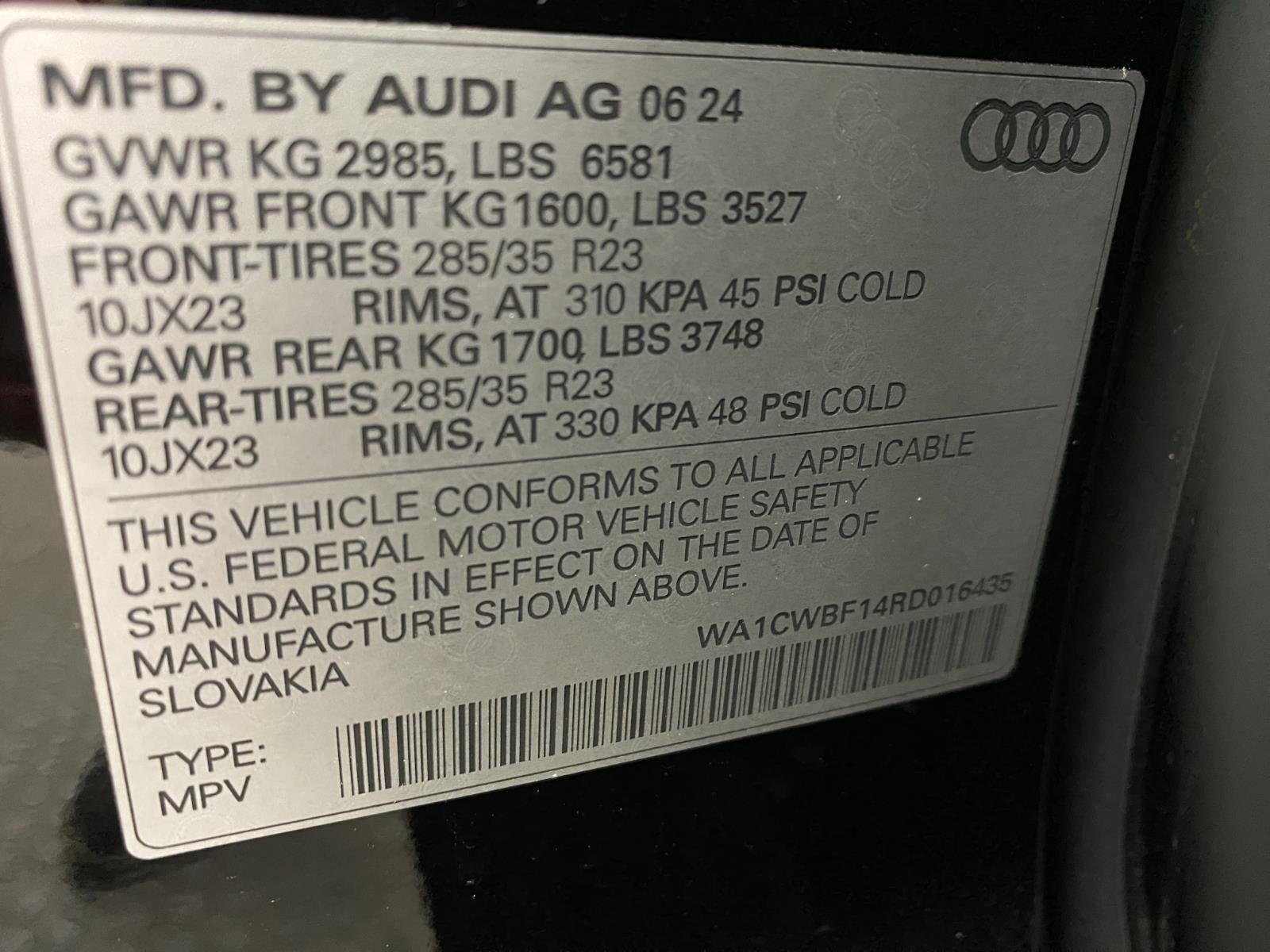 2024 Audi SQ8 Prestige 4.0 TFSI quattro