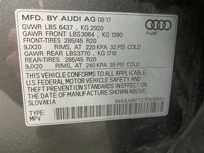 2018 Audi Q7 2.0 TFSI Premium Plus